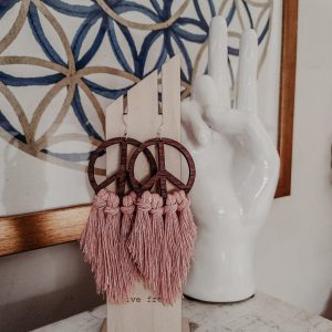 peace hoops with fringe
