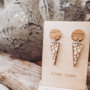 pebble stud dangles