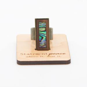 Abalone Wooden Ring