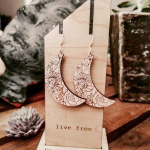 moon bloom hoop dangles