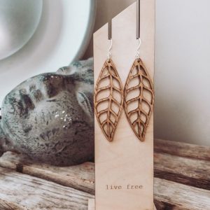 leaves dangle earrings