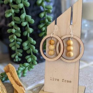 Palo Hoops, Wooden Earring Jewelry