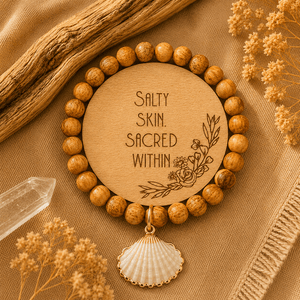 Seashell Palo Santo Wristlet